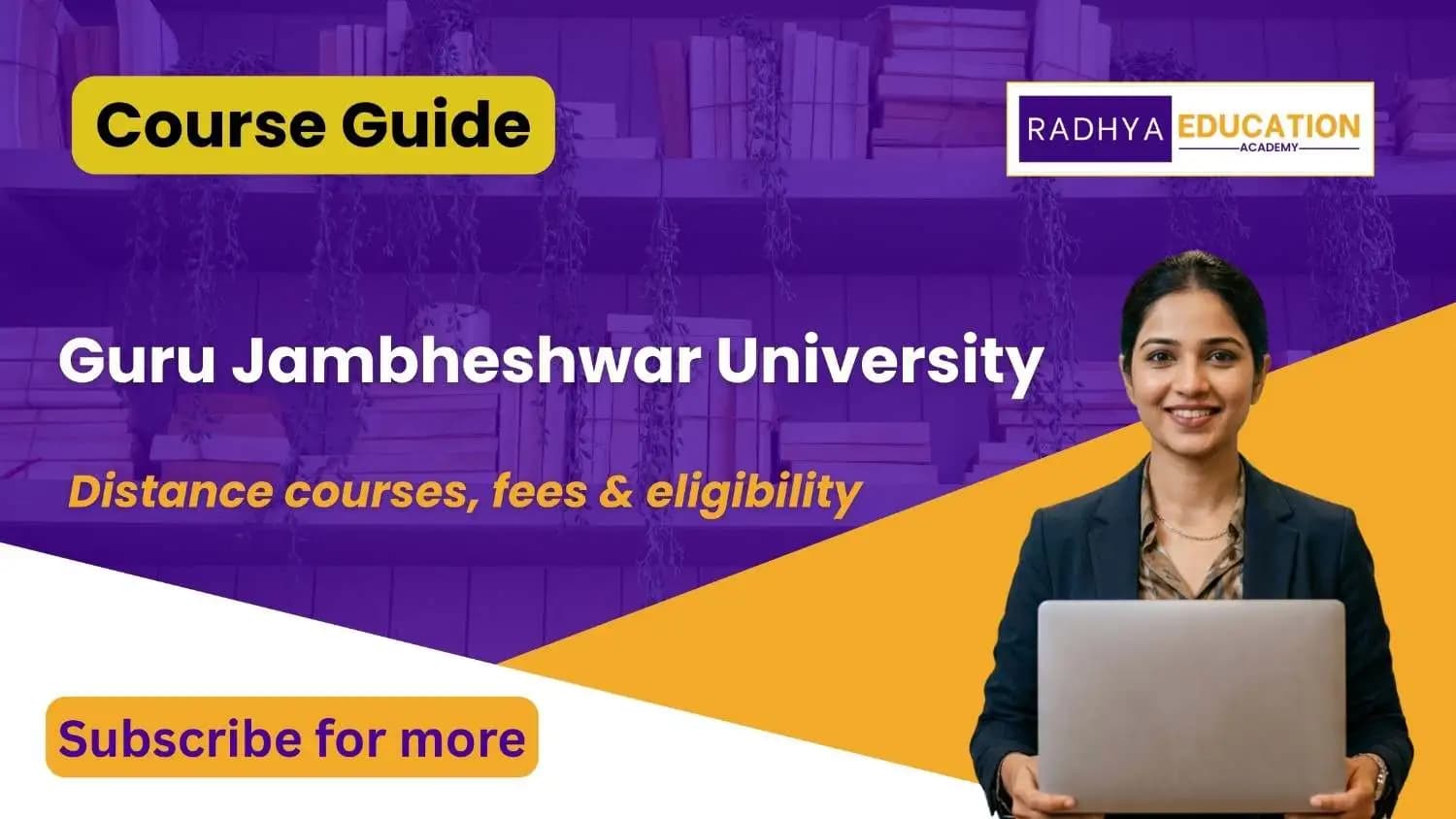 Guru Jambheshwar University Distance Courses 2026