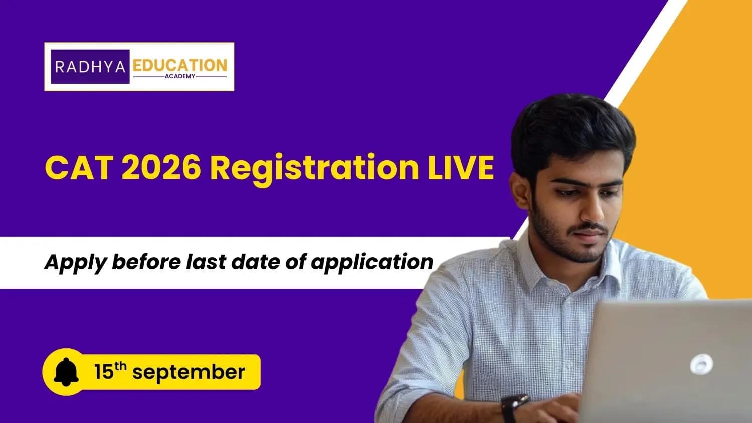 CAT 2026 Registration: Last Date September 15 at 5 PM